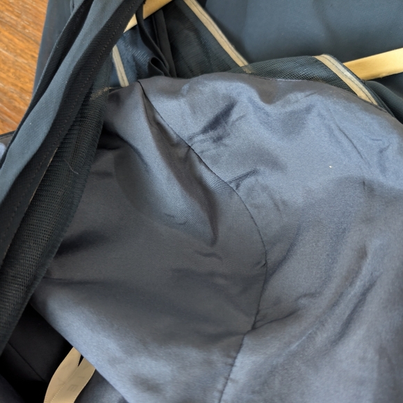 NWT Azazie Blue Navy Embroidered Floral Sleeveless Bridesmaid Gown Dress 14 - Picture 10 of 11